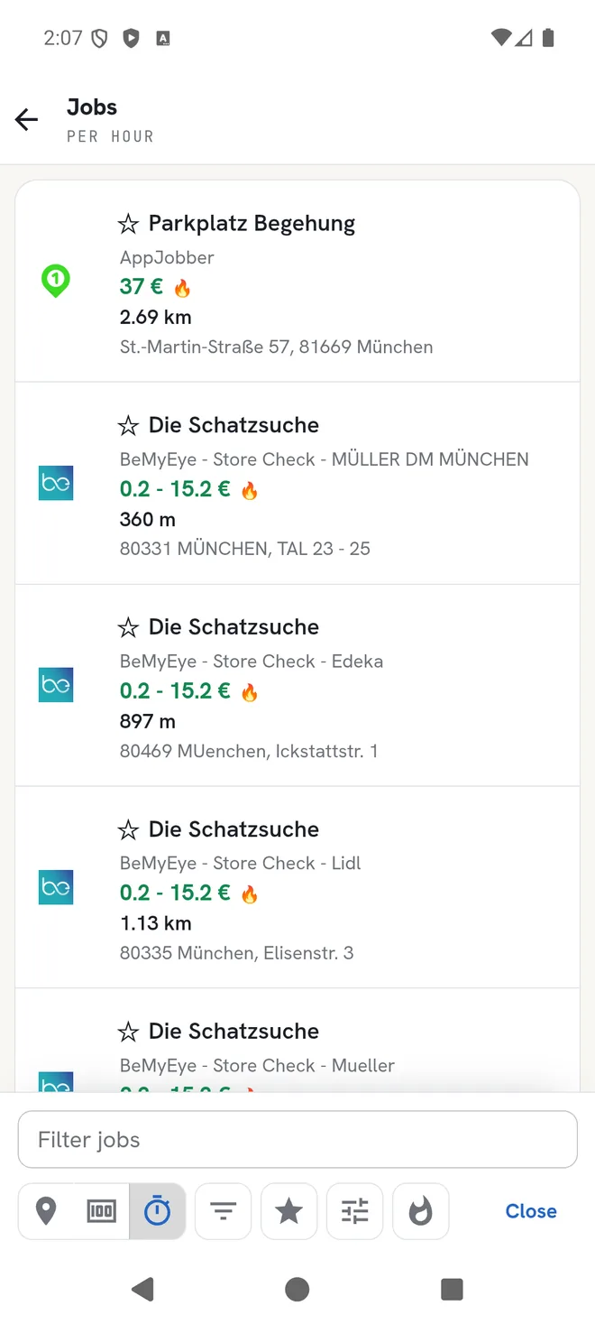 Sortiert nach geschätztem Stundensatz, nicht nach Vergütung.